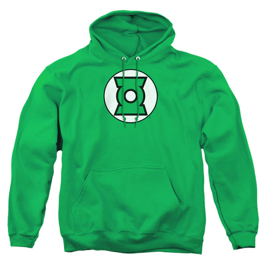 Justice League Of America Green Lantern Logo Mens Hoodie Kelly Green Officially Licensed