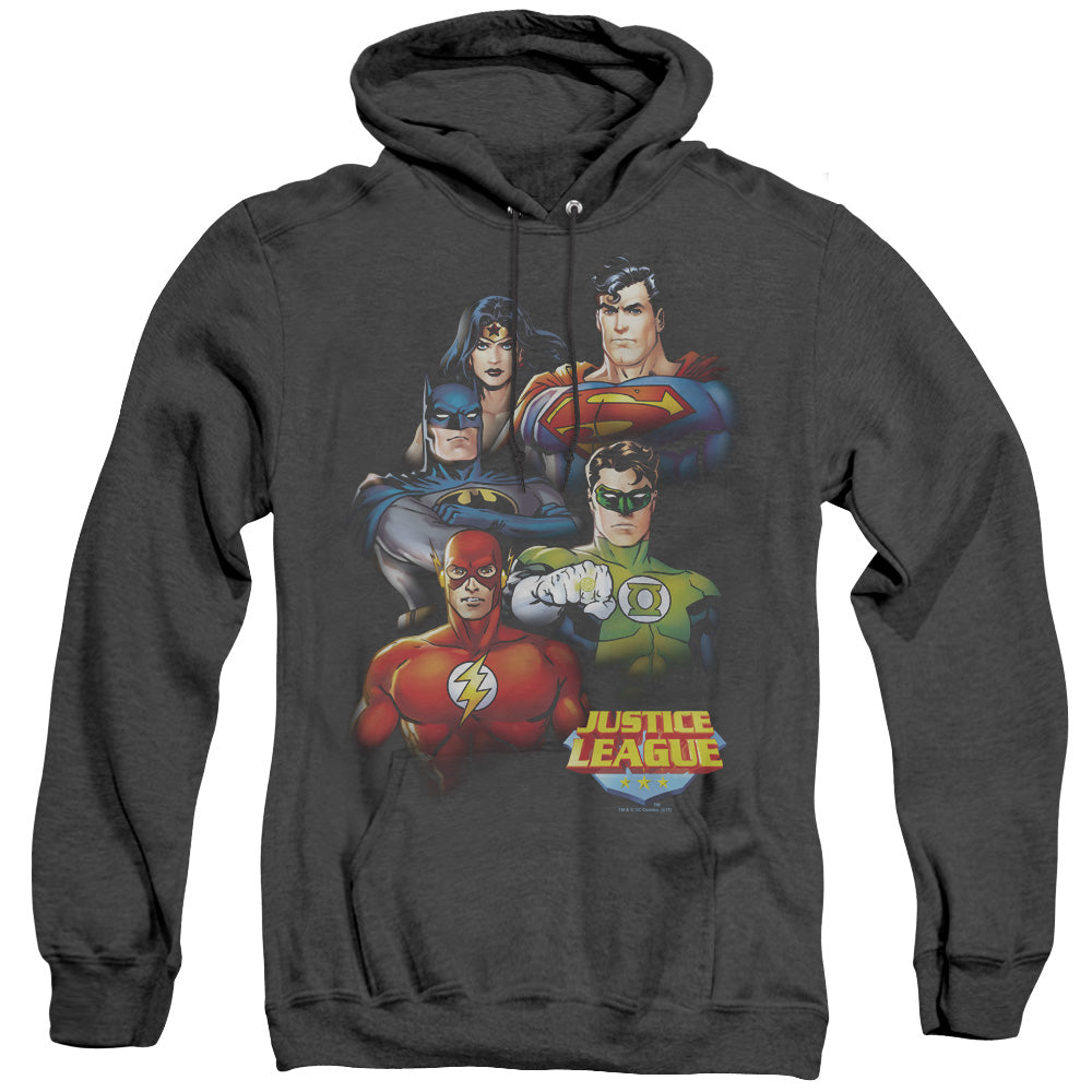 Justice League Group Portrait Heather Mens Hoodie Black