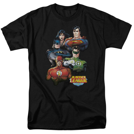 Justice League Group Portrait Mens T Shirt Black