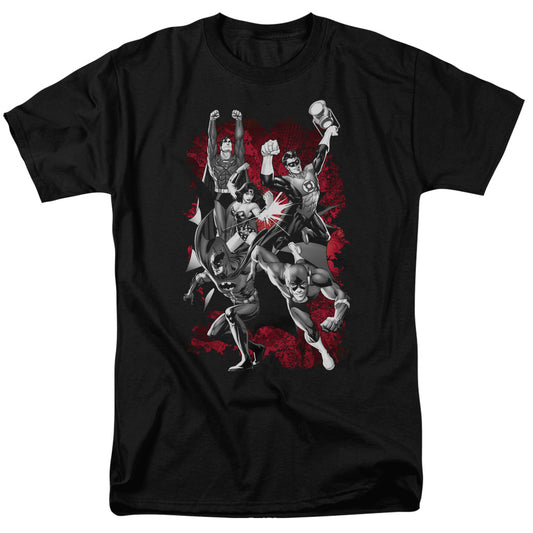 Justice LeagueJustice League Explosion Mens T Shirt Black