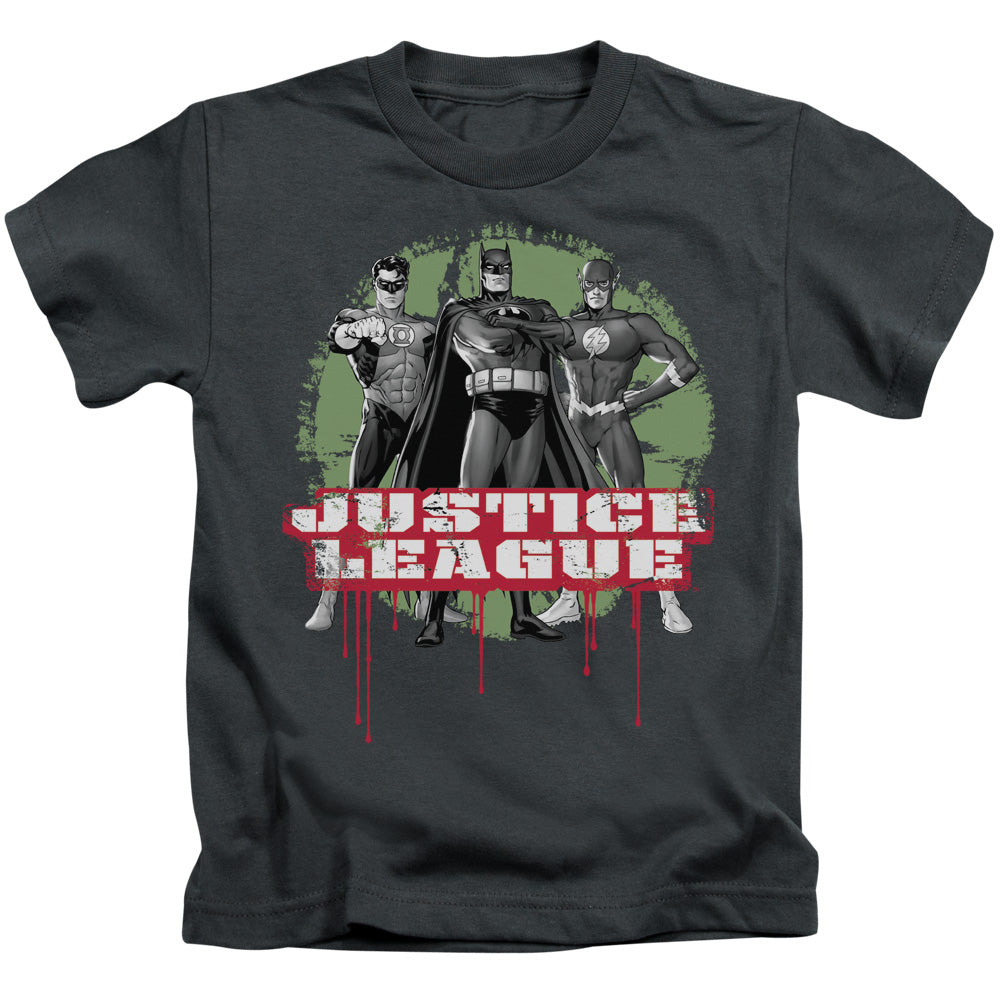 Justice League Justice League Trio Juvenile Kids Youth T Shirt Charcoal 