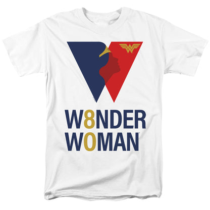 Wonder Woman Ww 80Th Logo Mens T Shirt White Officially Licensed