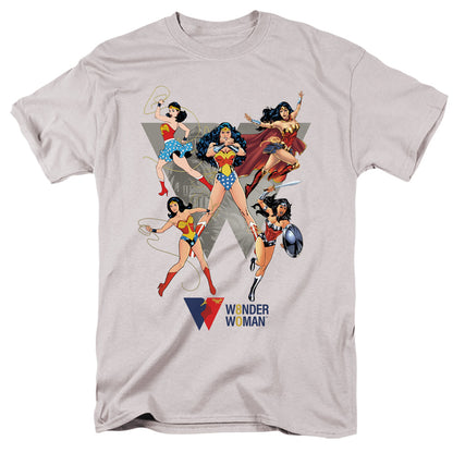 Wonder Woman Ww Through The Ages Mens T Shirt Silver Officially Licensed