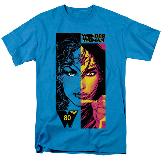 Wonder Woman Ww Split Mens T Shirt Turquoise