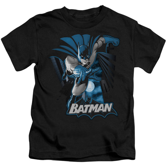 Justice League Batman Blue & Gray Juvenile Kids Youth T Shirt Black 