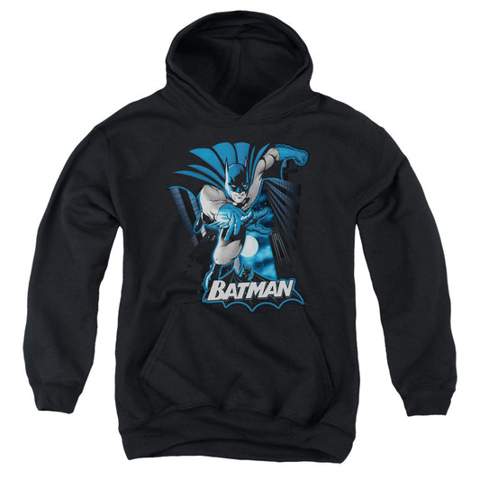 Justice League Batman Blue & Gray Kids Youth Hoodie Black