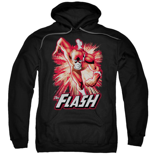 Justice League Flash Red &amp; Gray Mens Hoodie Black