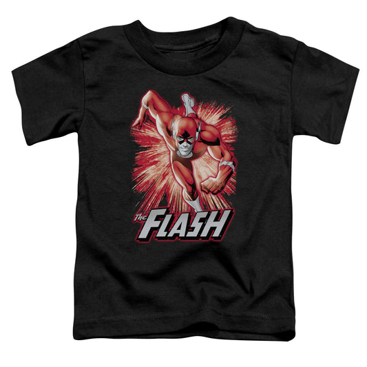 Justice League Flash Red & Gray Toddler Kids Youth T Shirt Black