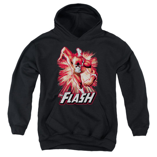 Justice League Flash Red & Gray Kids Youth Hoodie Black