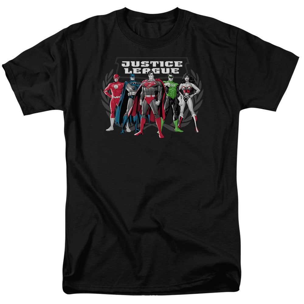 Justice League the Big Five Mens T Shirt Black