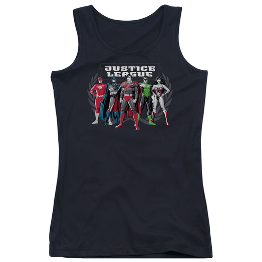 Justice League the Big Five Womens Tank Top Shirt Black