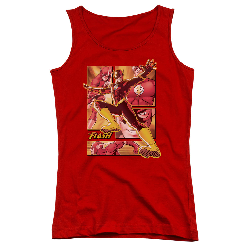 Justice League Flash Womens Tank Top Shirt Red