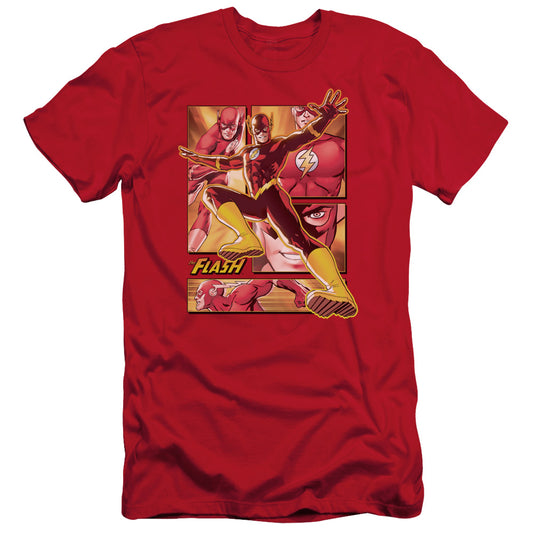 Justice League Flash Slim Fit Mens T Shirt Red