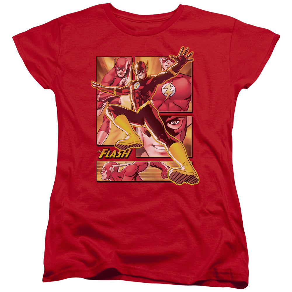 Justice League Flash Womens T Shirt Red