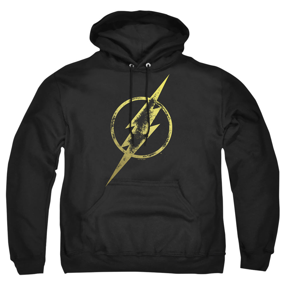 Justice League Flash Eroded Bolt Mens Hoodie Black