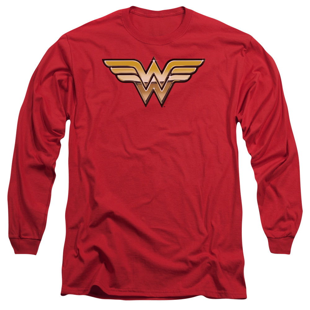 Justice League Golden Mens Long Sleeve Shirt Red
