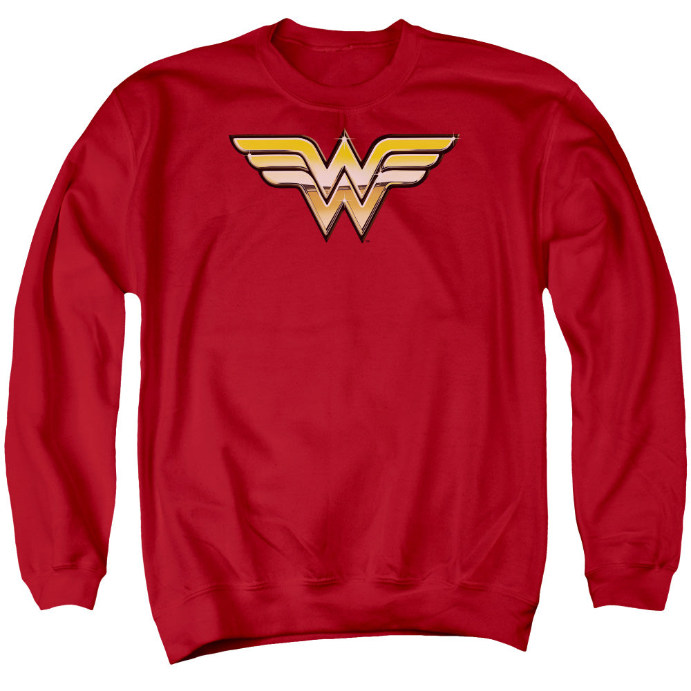 Justice League Golden Mens Crewneck Sweatshirt Red