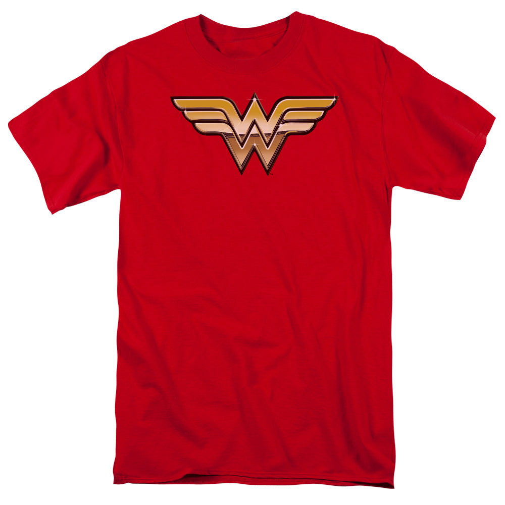 Justice League Golden Mens T Shirt Red