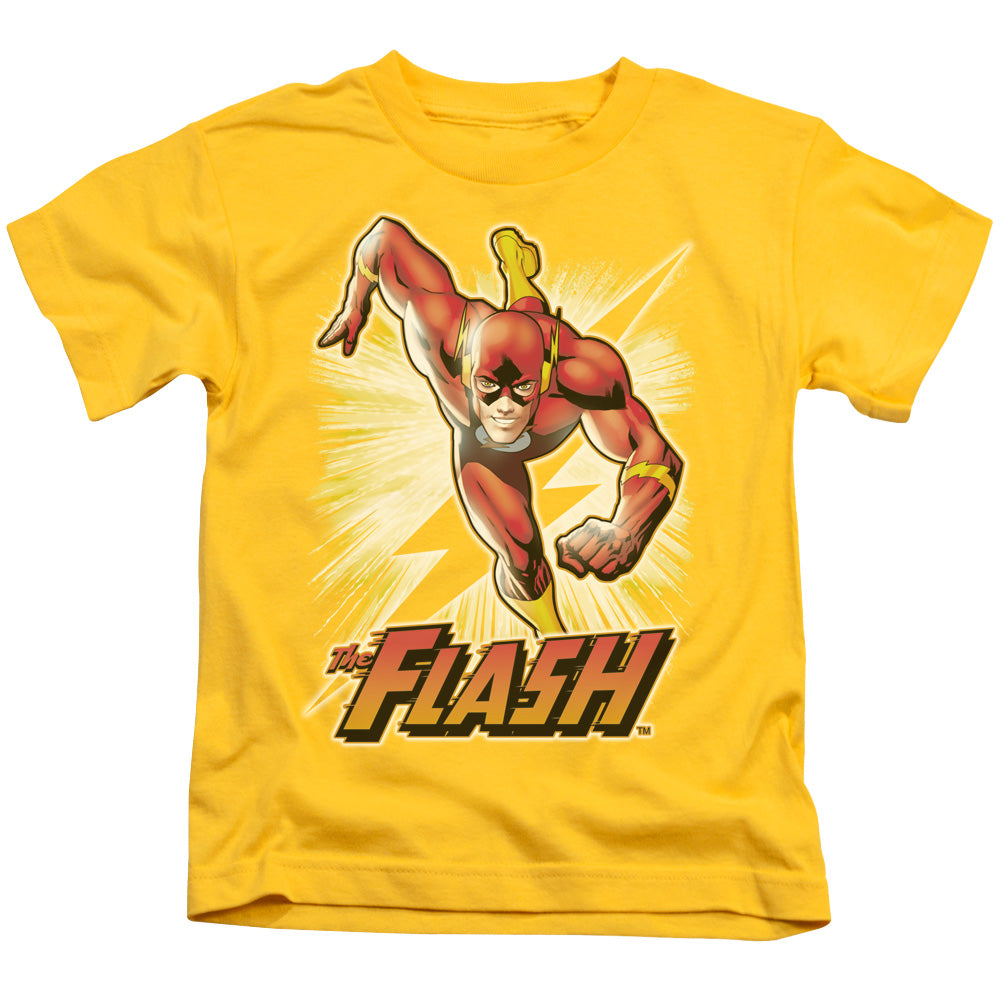 Justice League Flash Yellow Juvenile Kids Youth T Shirt Yellow 