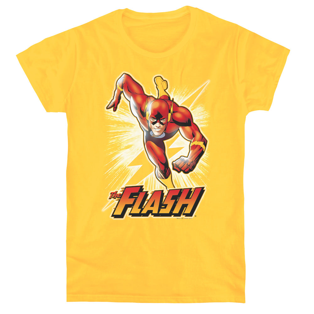 Justice League Flash Yellow Womens T Shirt Yellow