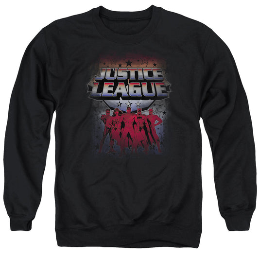 Justice League Star League Mens Crewneck Sweatshirt Black
