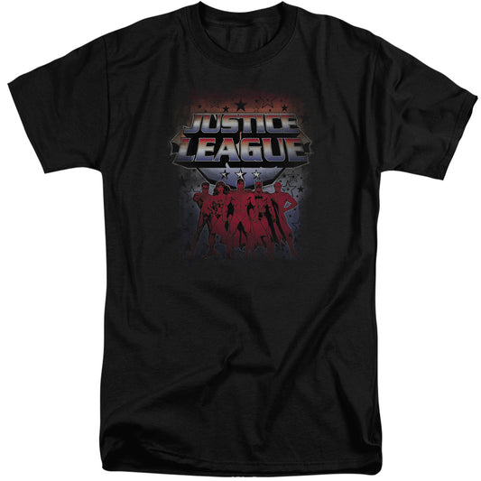 Justice League Star League Mens Tall T Shirt Black