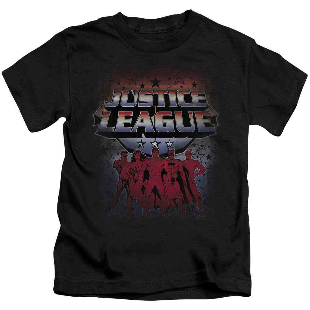 Justice League Star League Juvenile Kids Youth T Shirt Black