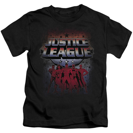 Justice League Star League Juvenile Kids Youth T Shirt Black