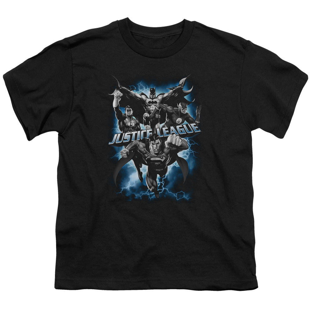 Justice League Justice Storm Kids Youth T Shirt Black
