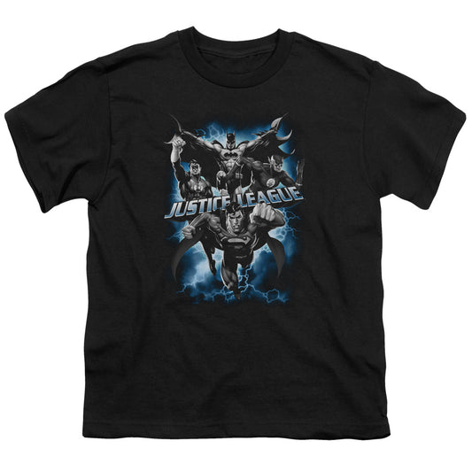 Justice League Justice Storm Kids Youth T Shirt Black