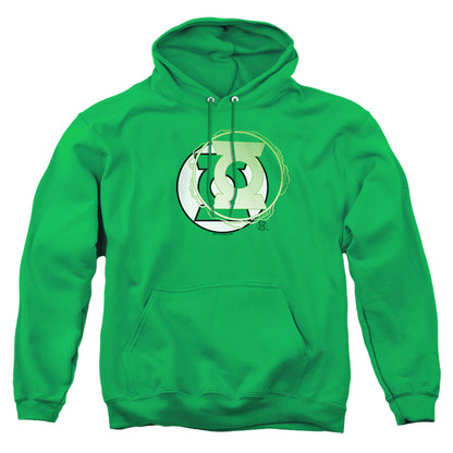 Justice League Of America Gl Energy Logo Mens Hoodie Kelly Green Officially Licensed