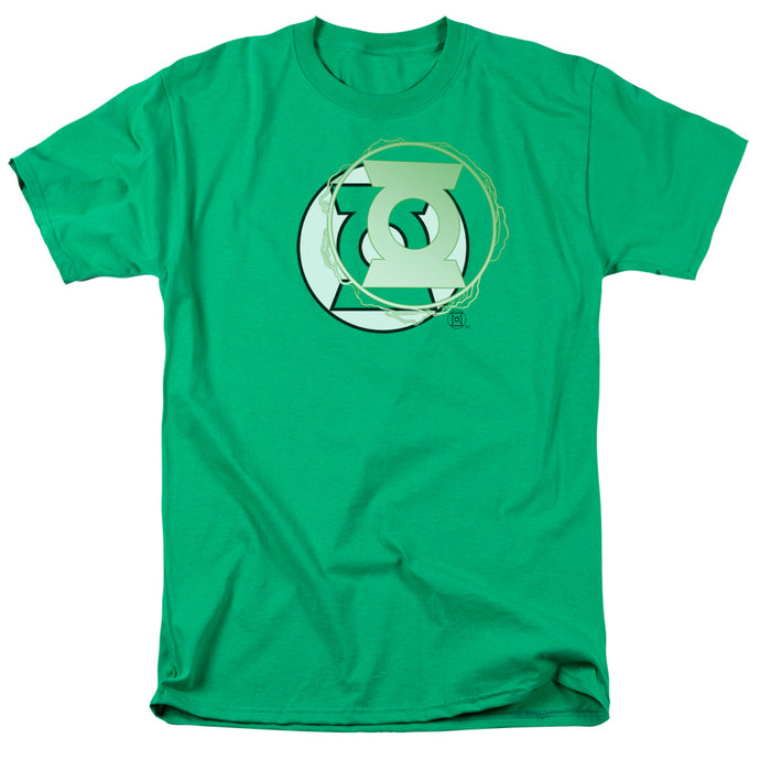 Justice League Green Lantern Energy Logo Mens T Shirt Kelly Green
