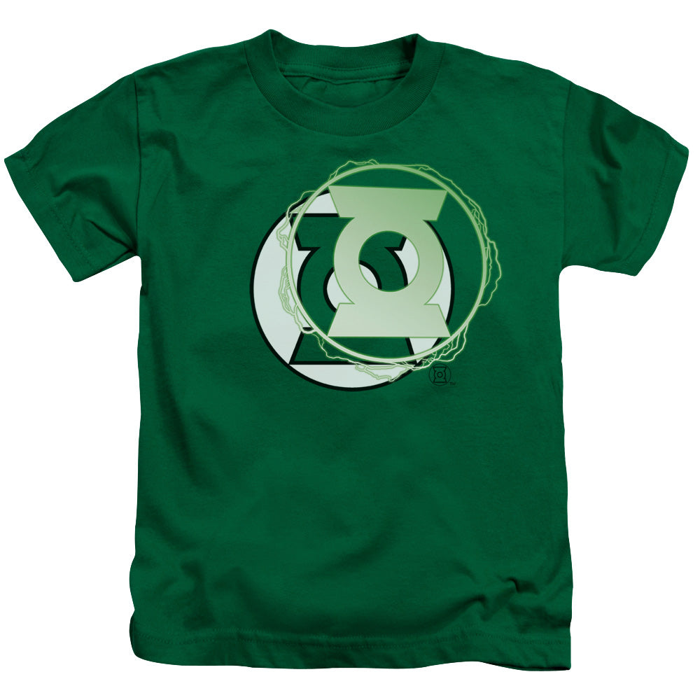 Justice League Gl Energy Logo Juvenile Kids Youth T Shirt Kelly Green 
