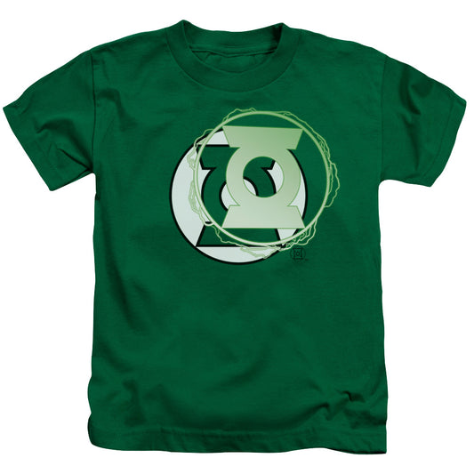 Justice League Gl Energy Logo Juvenile Kids Youth T Shirt Kelly Green 