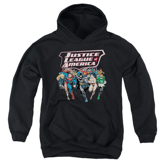 Justice League Charging Justice Kids Youth Hoodie Black