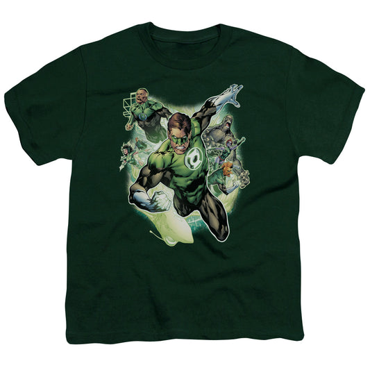 Justice League Flying Corps Kids Youth T Shirt Hunter Green