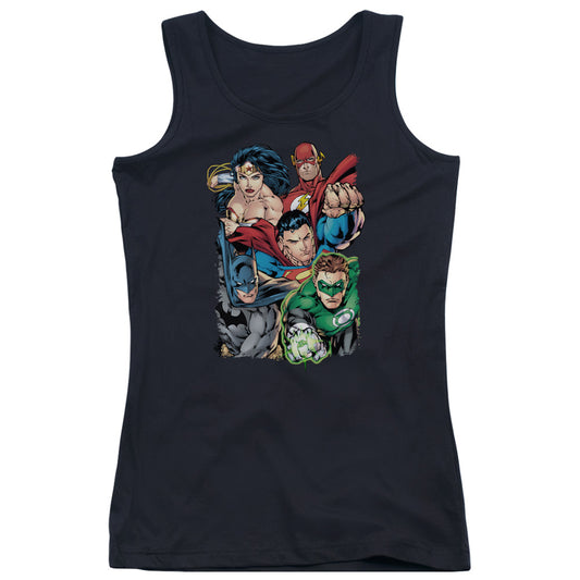 Justice League Break Free Womens Tank Top Shirt Black