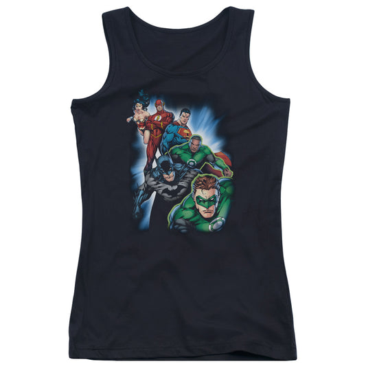 Justice League Heroes Unite Womens Tank Top Shirt Black