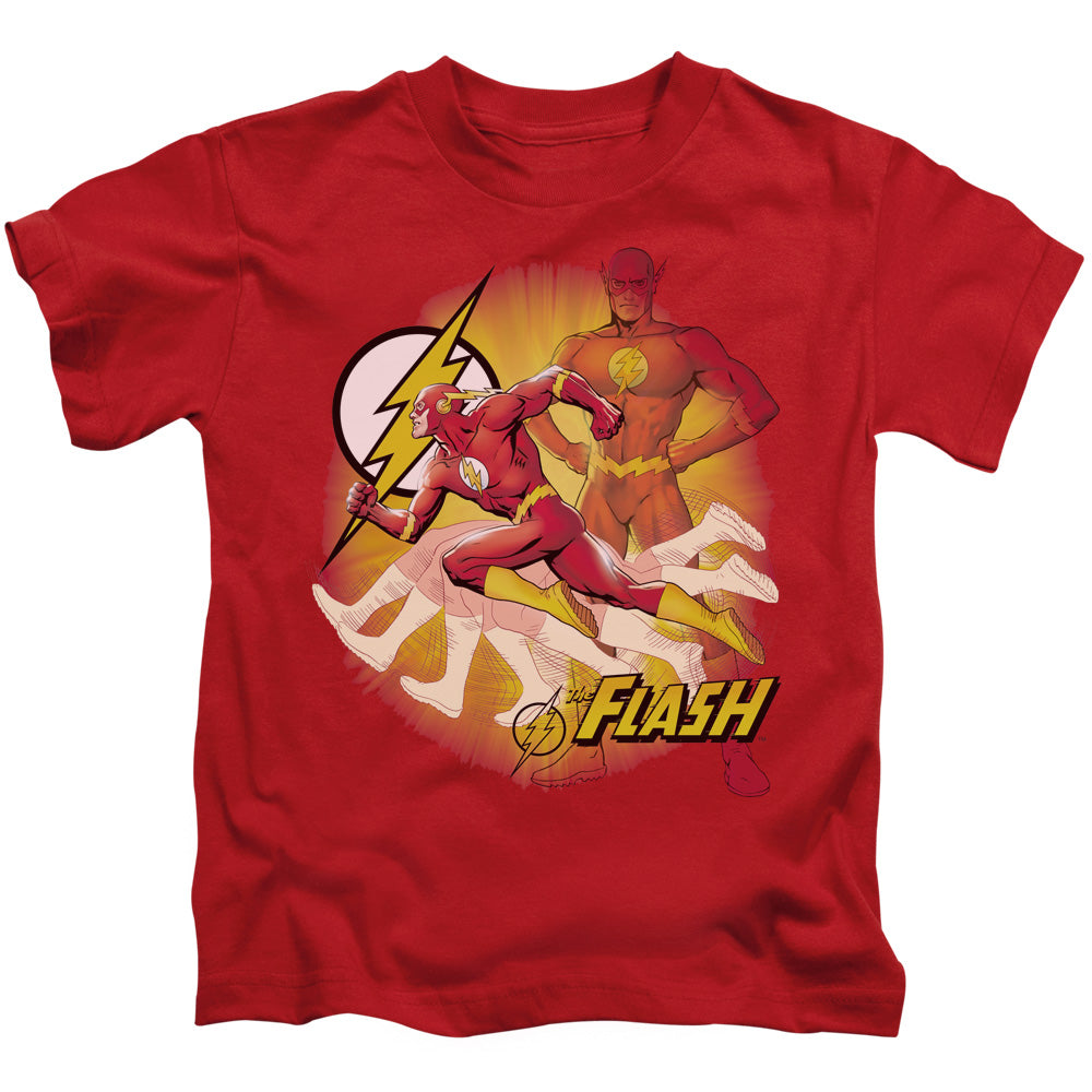 Justice League Lightning Fast Juvenile Kids Youth T Shirt Red 