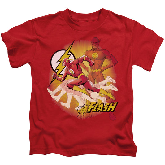 Justice League Lightning Fast Juvenile Kids Youth T Shirt Red 
