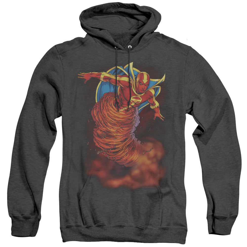Justice League Tornado Cloud Heather Mens Hoodie Black