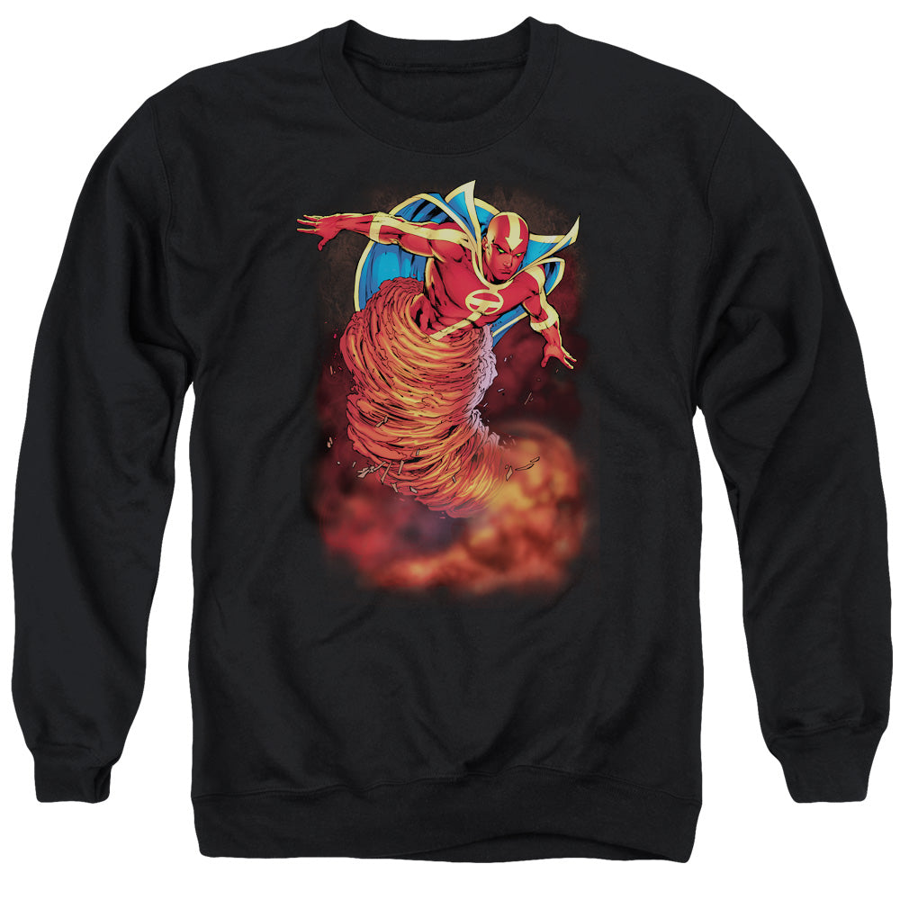 Justice League Tornado Cloud Mens Crewneck Sweatshirt Black