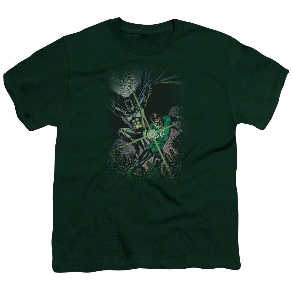 Justice League Brave & Bold #1 Kids Youth T Shirt Hunter Green