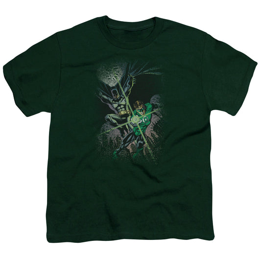 Justice League Brave & Bold #1 Kids Youth T Shirt Hunter Green