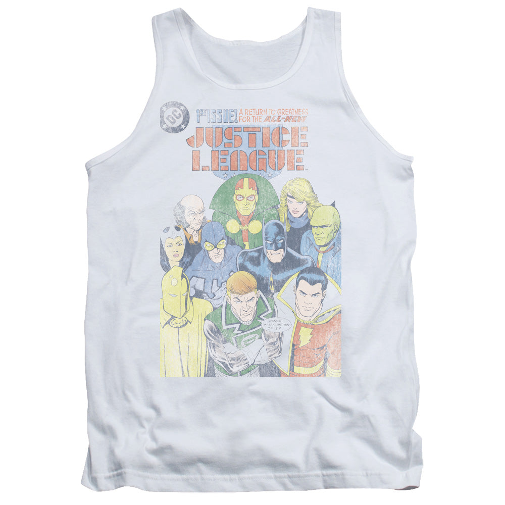 Justice League Justice League #1 Cover Mens Tank Top Shirt White