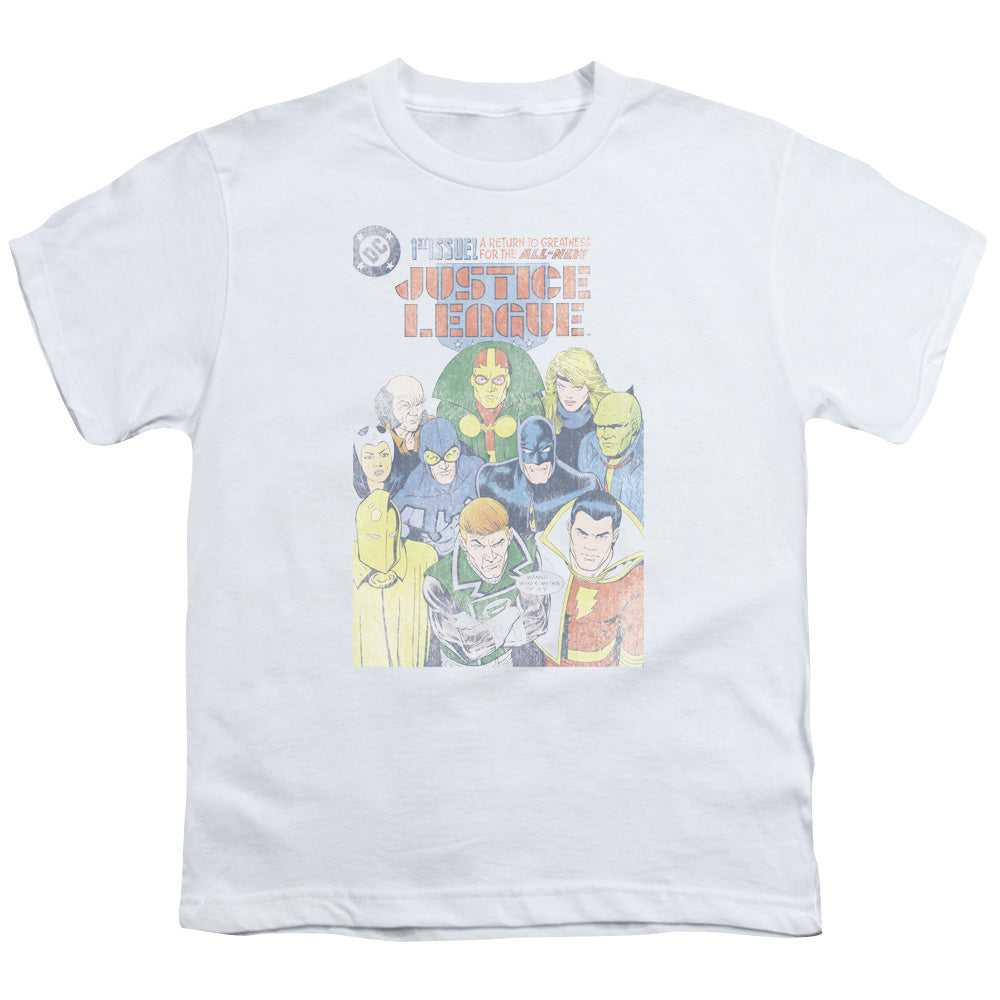 Justice League Justice League #1 Cover Kids Youth T Shirt White