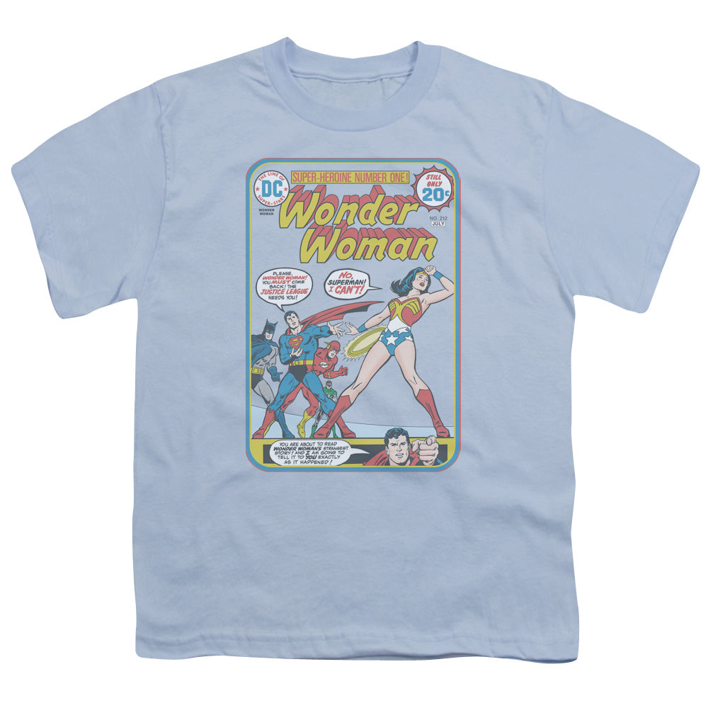Justice League Ww #212 Cover Kids Youth T Shirt Light Blue