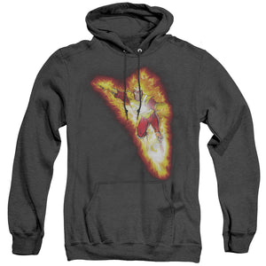 Jla Firestorm Blaze Mens Heather Hoodie Black