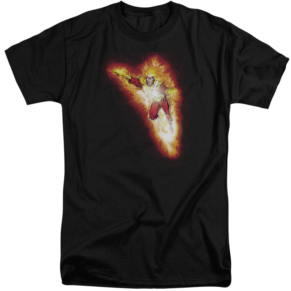 Justice League Of America Firestorm Blaze Mens Tall T Shirt Black Officially Licensed
