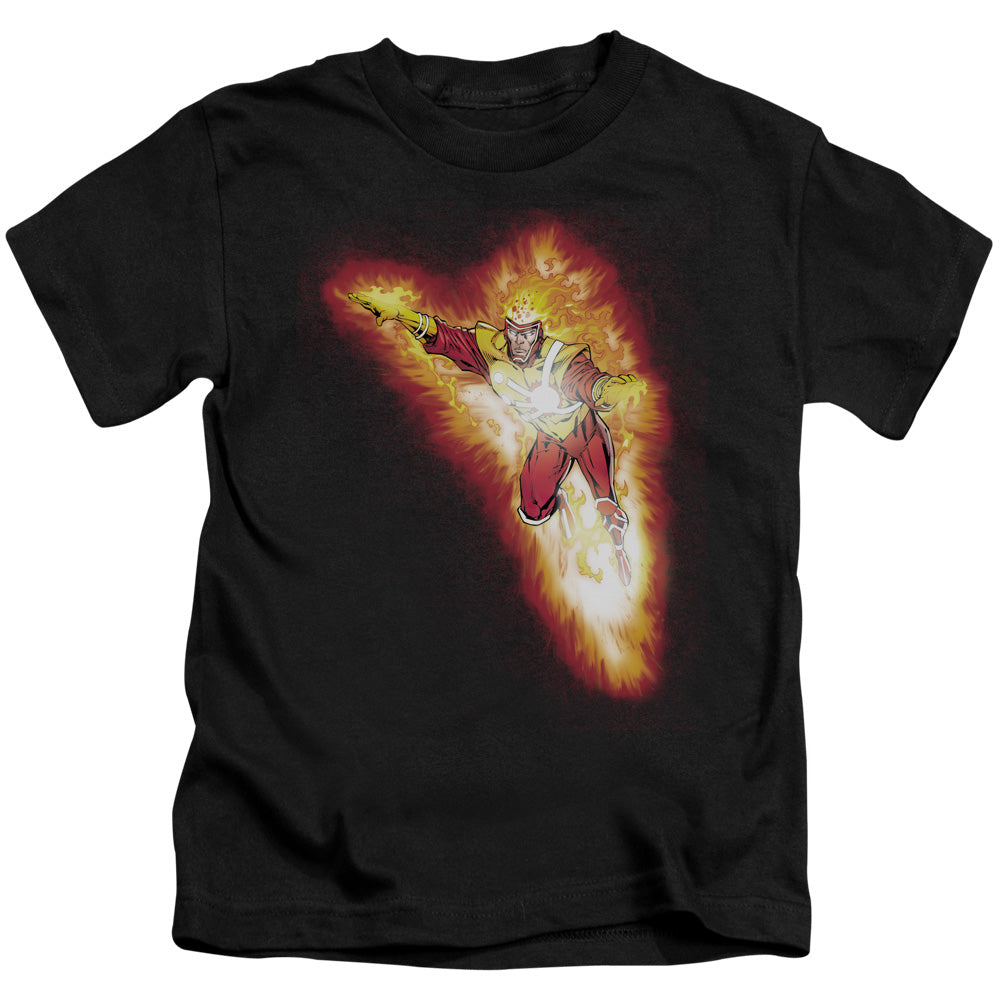 Justice League Firestorm Blaze Juvenile Kids Youth T Shirt Black 